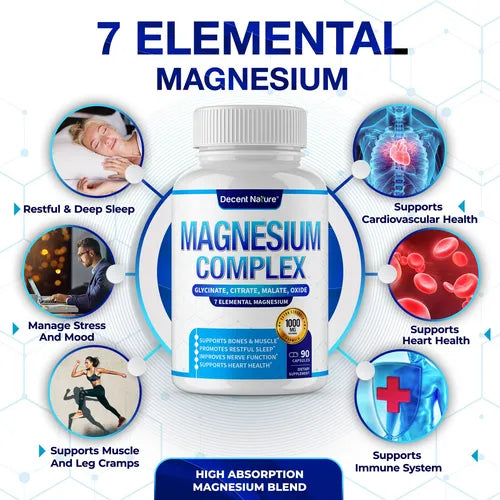 Magnesio Elemental en 7 Formas | IMPORTADO |